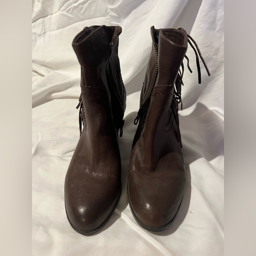 NWOT Sam Edelman Louie fringe leather booties - Picture 3 of 8